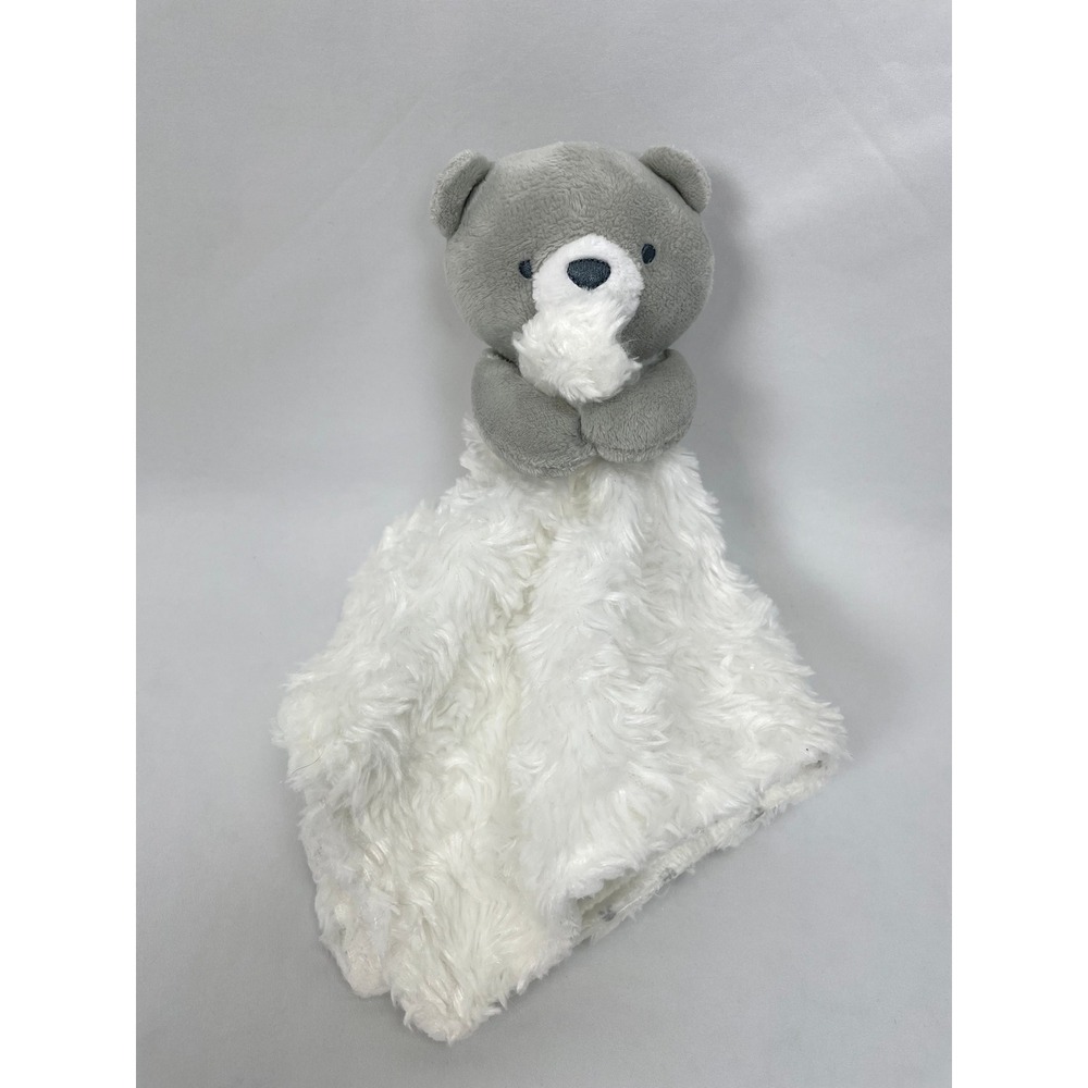 Just One You Carter's Gray Bear Clouds White Swirl Plush Lovey Blanket Baby